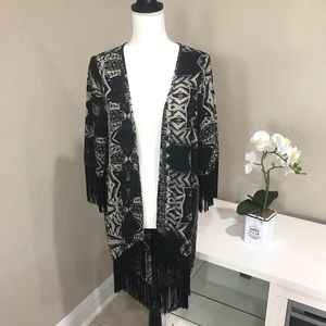 Printed Fringe Cover Up